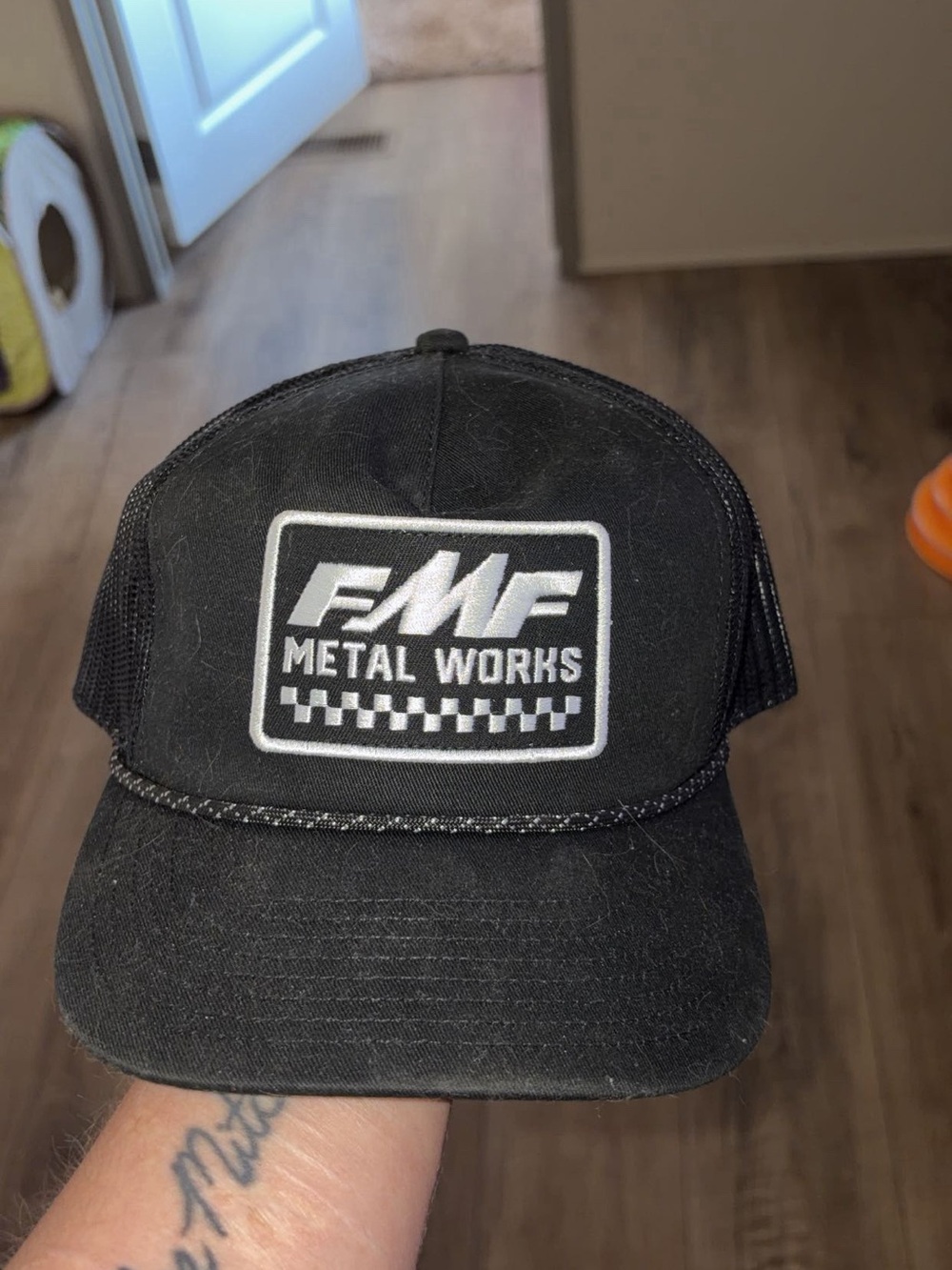 FMF Metal Works Black Trucker Hat